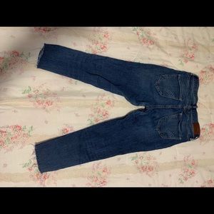 high rise cropped skinny jeans
